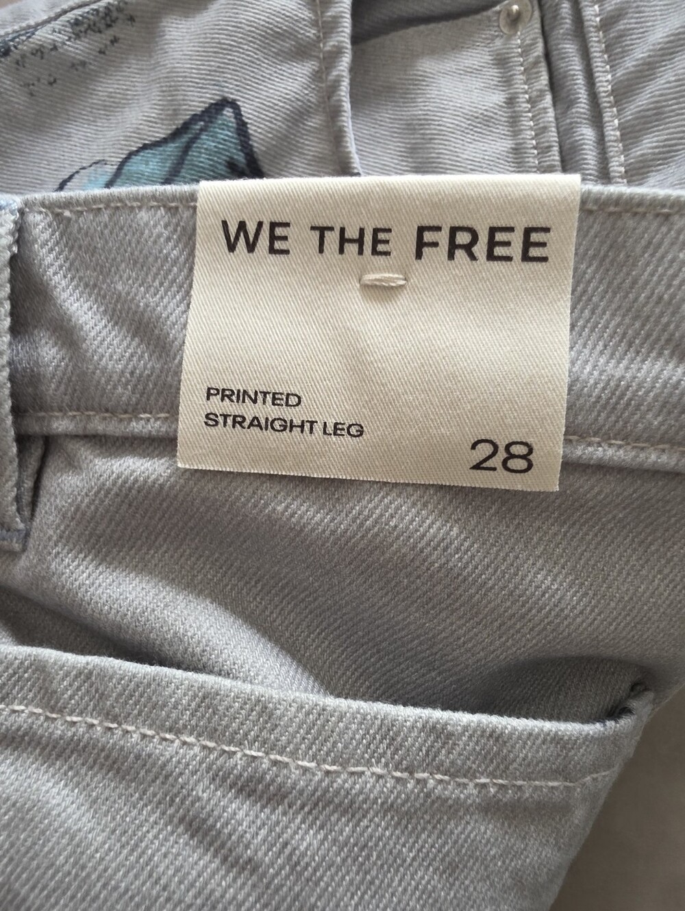 Free People We The Free Tinsley Printed Jeans Size 28 NWT - Picture 9 of 14